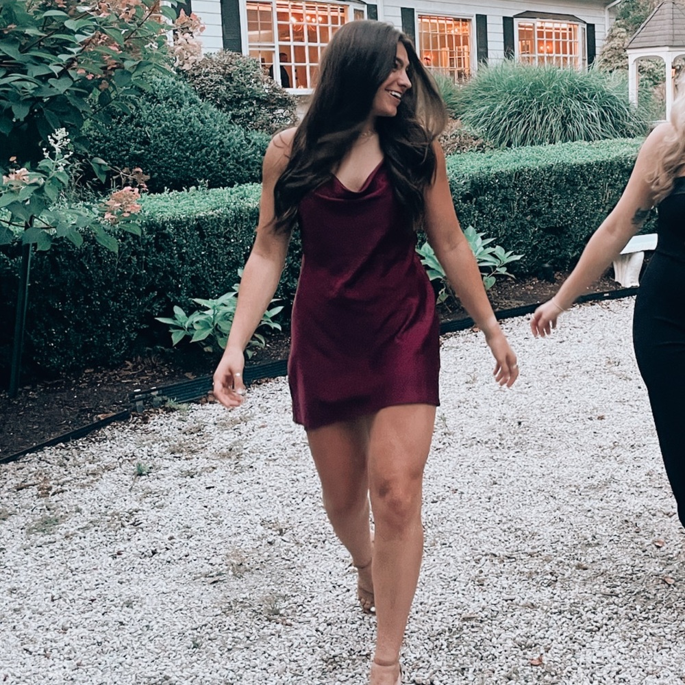 Satin cowl neck slip dress - holiday party perfect!!